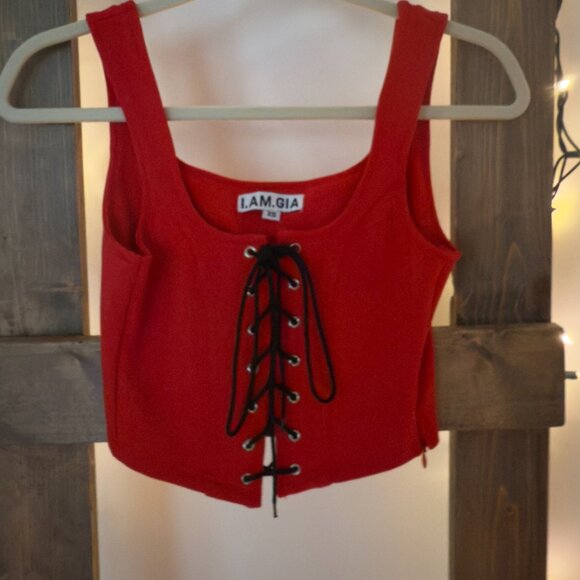 I.AM.GIA Women's Red Memphis Corset Top - Size  XS - Picture 3 of 12